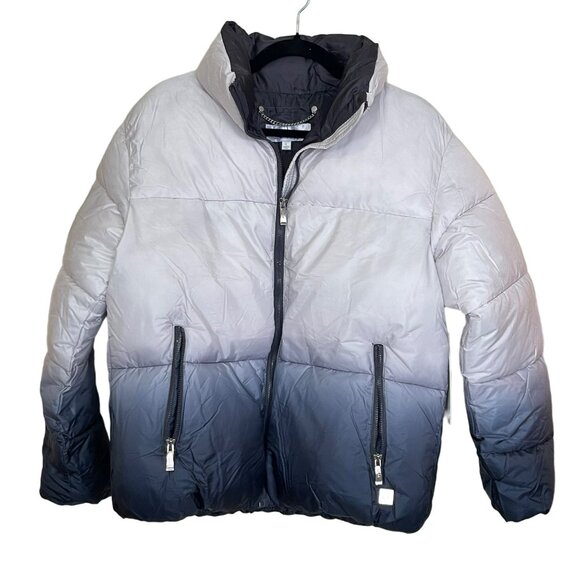 Nicole Miller Ombre Puffer Winter Coat Jacket Sz Large NWT - Picture 3 of 7
